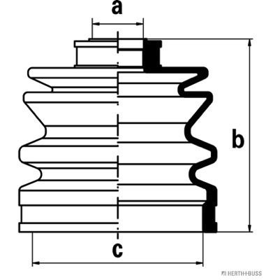 J2865001 HERTH+BUSS JAKOPARTS Комплект пыльника, приводной вал