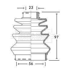 BCB2764 BORG & BECK Пыльник, приводной вал