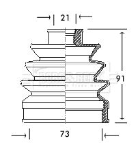BCB2056 BORG & BECK Пыльник, приводной вал