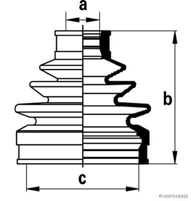 J2868004 HERTH+BUSS JAKOPARTS Комплект пыльника, приводной вал