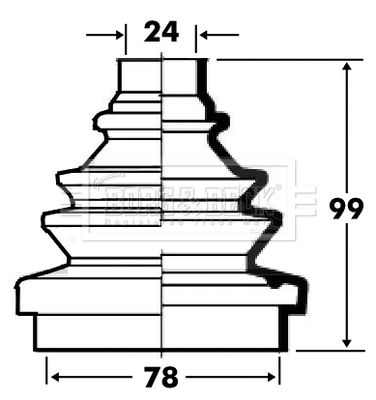 BCB2334 BORG & BECK Комплект пыльника, приводной вал