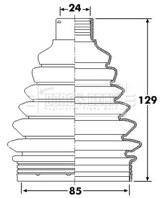 BCB6246 BORG & BECK Пыльник, приводной вал