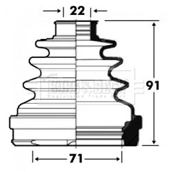 BCB2853 BORG & BECK Пыльник, приводной вал