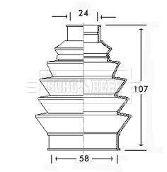 BCB2329 BORG & BECK Пыльник, приводной вал