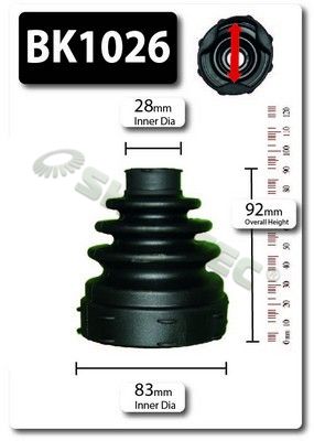 BK1026 SHAFTEC Комплект пыльника, приводной вал