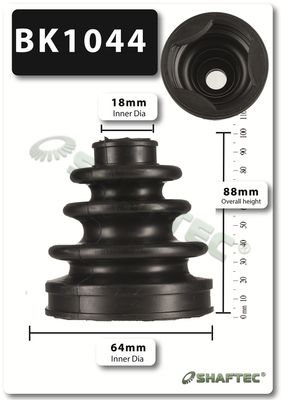 BK1044 SHAFTEC Комплект пыльника, приводной вал