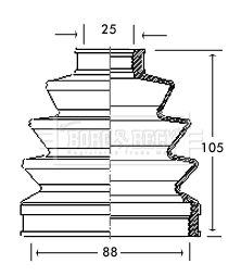 BCB2145 BORG & BECK Пыльник, приводной вал