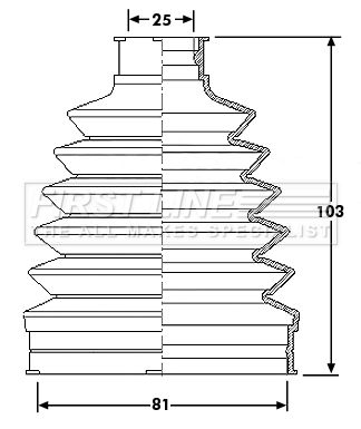 FCB6210 FIRST LINE Комплект пыльника, приводной вал