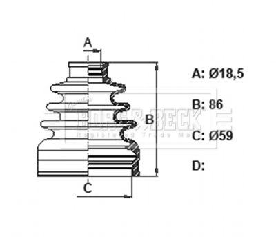 BCB6165 BORG & BECK Пыльник, приводной вал