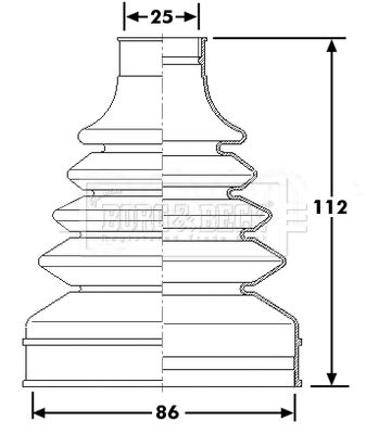 BCB6256 BORG & BECK Пыльник, приводной вал