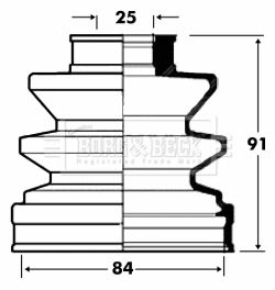 BCB2828 BORG & BECK Пыльник, приводной вал