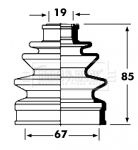 BCB2355 BORG & BECK Пыльник, приводной вал