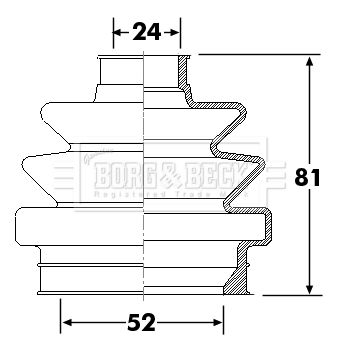 BCB6305 BORG & BECK Пыльник, приводной вал