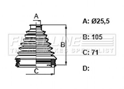 FCB6318 FIRST LINE Пыльник, приводной вал