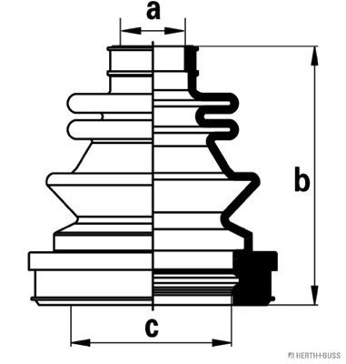 J2880902 HERTH+BUSS JAKOPARTS Комплект пыльника, приводной вал