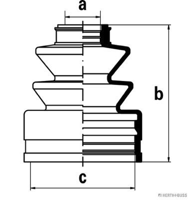 J2882002 HERTH+BUSS JAKOPARTS Комплект пыльника, приводной вал