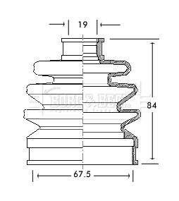 BCB2072 BORG & BECK Пыльник, приводной вал