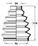 FCB2352R FIRST LINE Комплект пыльника, приводной вал