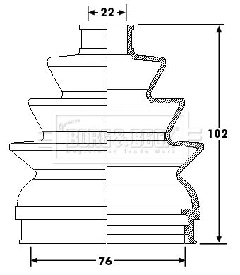 BCB6178 BORG & BECK Пыльник, приводной вал