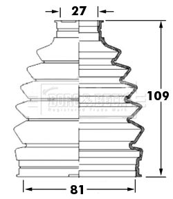 BCB6009 BORG & BECK Пыльник, приводной вал