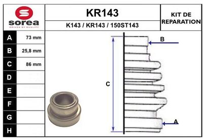 KR143 EAI Комплект пыльника, приводной вал