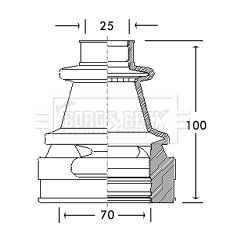 BCB2772 BORG & BECK Пыльник, приводной вал