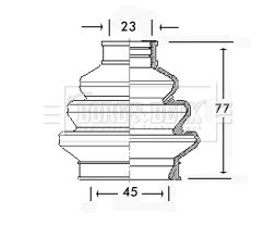 BCB2309 BORG & BECK Пыльник, приводной вал