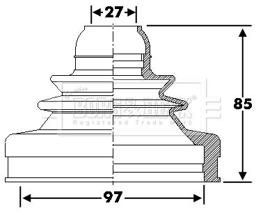 BCB6286 BORG & BECK Пыльник, приводной вал