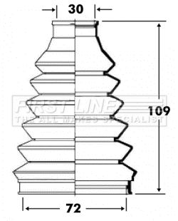 FCB6074 FIRST LINE Пыльник, приводной вал