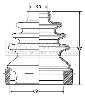 FCB6187 FIRST LINE Пыльник, приводной вал