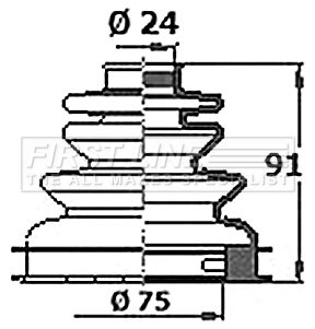 FCB6413 FIRST LINE Пыльник, приводной вал