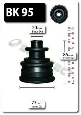 BK95 SHAFTEC Комплект пыльника, приводной вал