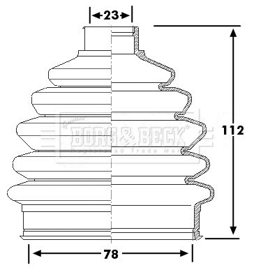 BCB6251 BORG & BECK Комплект пыльника, приводной вал