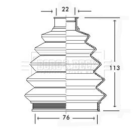 BCB2335 BORG & BECK Комплект пыльника, приводной вал