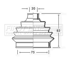 FCB2256 FIRST LINE Пыльник, приводной вал