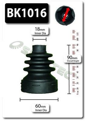 BK1016 SHAFTEC Комплект пыльника, приводной вал