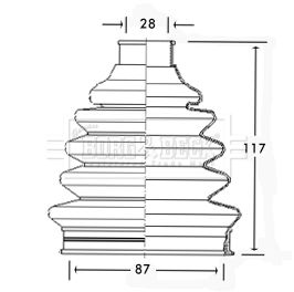 BCB2331 BORG & BECK Пыльник, приводной вал