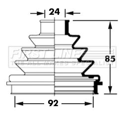 FCB2373 FIRST LINE Пыльник, приводной вал