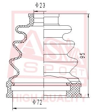 ASBT2068 ASVA Пыльник, приводной вал