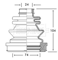 BCB2765 BORG & BECK Пыльник, приводной вал