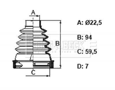 BCB6399 BORG & BECK Комплект пыльника, приводной вал