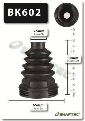 BK602 SHAFTEC Комплект пыльника, приводной вал