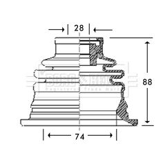 BCB2780 BORG & BECK Комплект пыльника, приводной вал