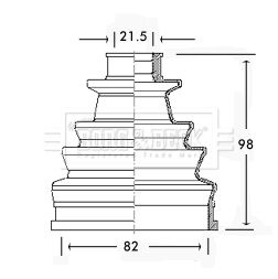 BCB2257 BORG & BECK Комплект пыльника, приводной вал