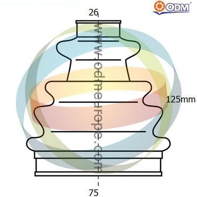 21990513 Multiparts Комплект пыльника, приводной вал