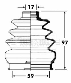 BCB2894 BORG & BECK Пыльник, приводной вал