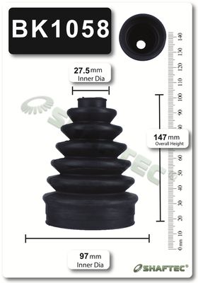 BK1058 SHAFTEC Комплект пыльника, приводной вал