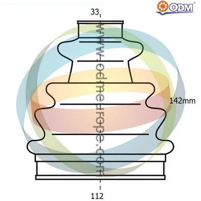 21990194 Multiparts Комплект пыльника, приводной вал