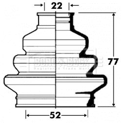 BCB2884 BORG & BECK Пыльник, приводной вал