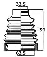 BCB6140 BORG & BECK Пыльник, приводной вал